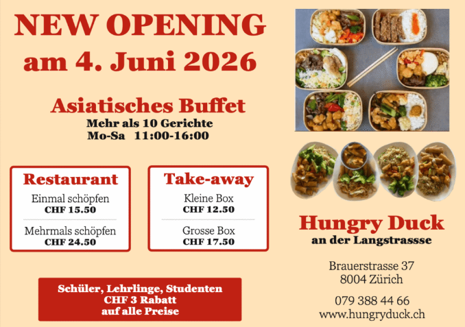 Hungry Duck Zurich – Speisekarte